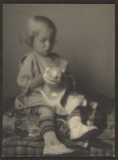 Child with Apple by Louis Fleckenstein