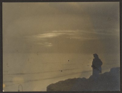 Figure Viewing Sunset by Louis Fleckenstein