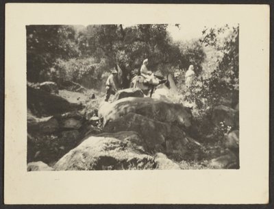 Figures Passing Through Landscape by Louis Fleckenstein