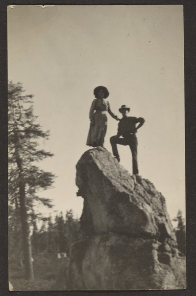 Figures on Rocky Peak by Louis Fleckenstein
