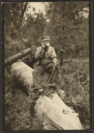 Fleckenstein on a Log by Louis Fleckenstein