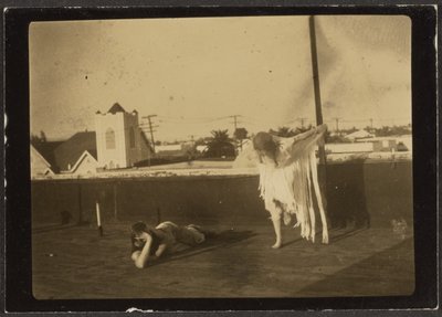 Florence Dancing in Native American Costume by Louis Fleckenstein
