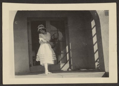 Florence Dancing on Porch by Louis Fleckenstein