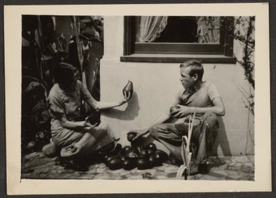 Florence and Son with Avocados by Louis Fleckenstein