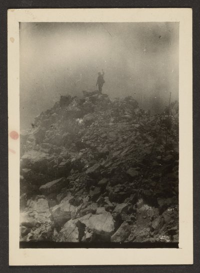 Man Atop Rock Pile by Louis Fleckenstein