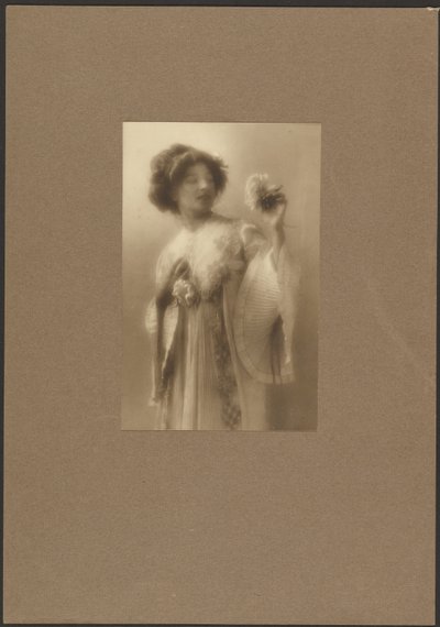 Portrait of a Woman in Pleated Robe by Louis Fleckenstein
