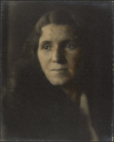 Portrait of a Woman in Shadow by Louis Fleckenstein