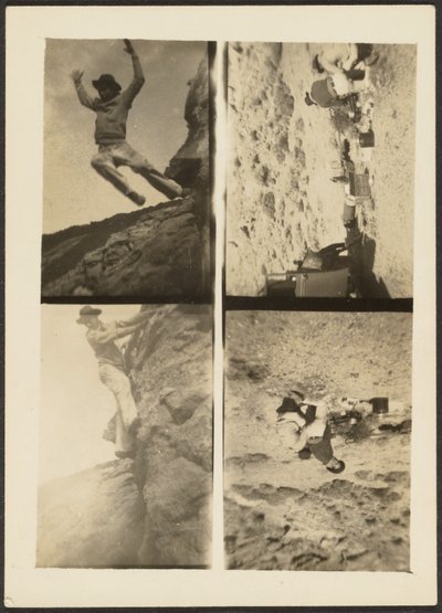 Quadruple Frame - Mountain Climbing Scenes by Louis Fleckenstein