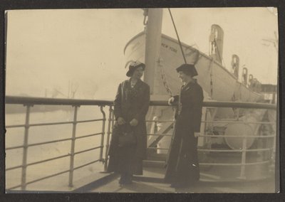 Two Women at a Pier by Louis Fleckenstein