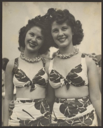 Two Women in Bathing Suits by Louis Fleckenstein