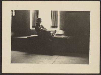 Woman Sitting in Window by Louis Fleckenstein