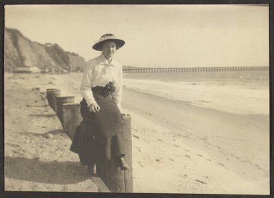 Woman at Beach by Louis Fleckenstein
