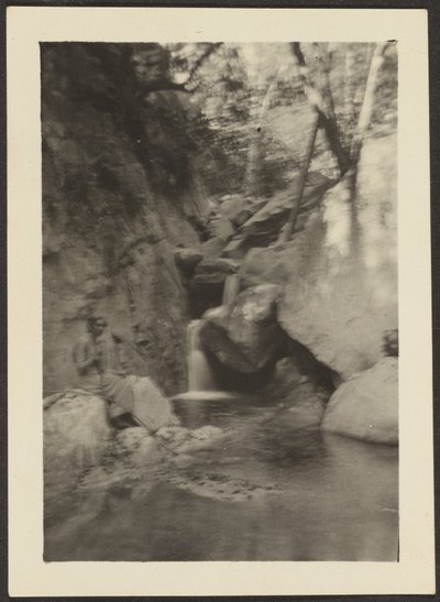 Woman at Waterfalls by Louis Fleckenstein
