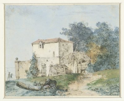 Country House in a Landscape by Louis Gabriel Moreau