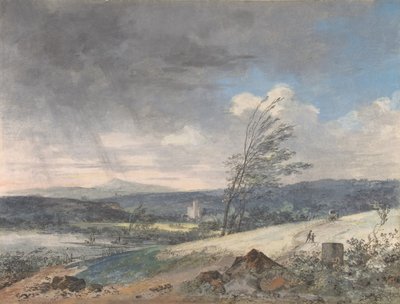 Windswept Landscape by Louis Gabriel Moreau