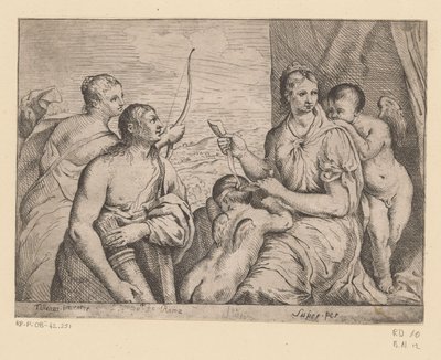 Venus Blindfolds Cupid by Louis I Boullogne