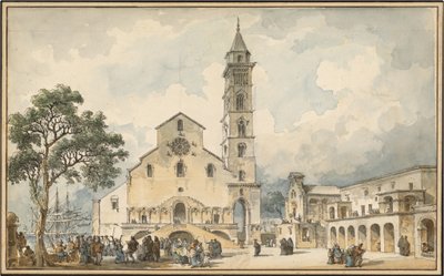 The Cathedral at Trani by Louis Jean Desprez