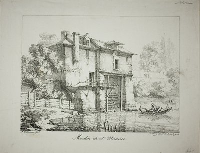 Mill at St. Maurice by Louis Jules Frederic Villeneuve