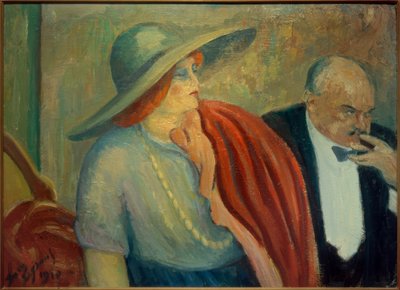 Couple in the Theater by Louis Legrand