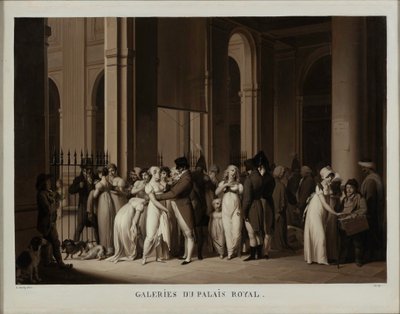 The Galleries of the Palais Royal, 1809 by Louis Leopold Boilly
