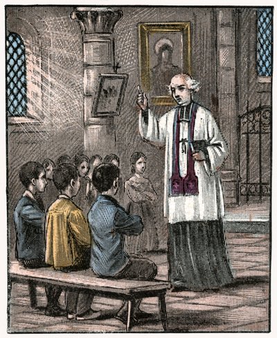 First Communion, c.1880 by Louis Maitrejean