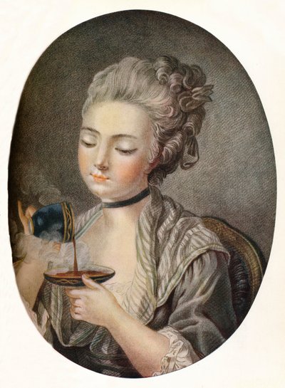 Girl Taking Coffee by Louis Marin Bonnet