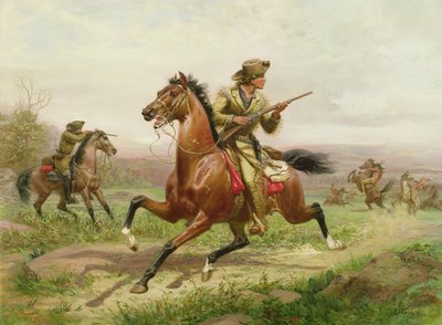 Buffalo Bill Fighting the Indians by Louis Maurer