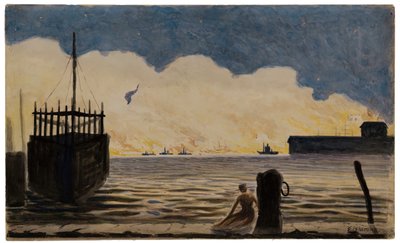 Girl on a Pier by Louis Michel Eilshemius