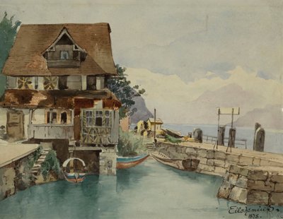 House On Canal by Louis Michel Eilshemius
