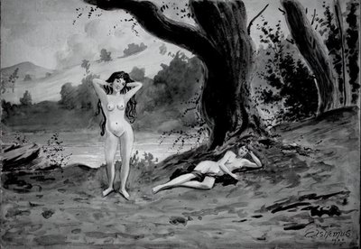 Two Nudes by Louis Michel Eilshemius