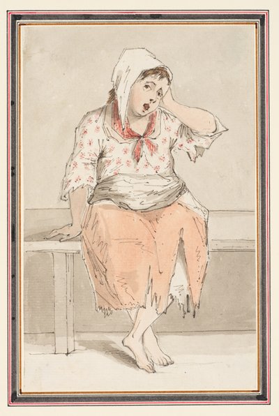 Study of a Seated Woman by Louis Philippe Boitard