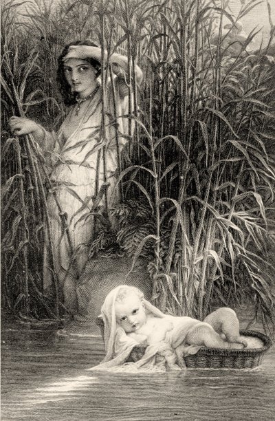Moses discovered on the Nile by Louis Pierre Henriquel Dupont