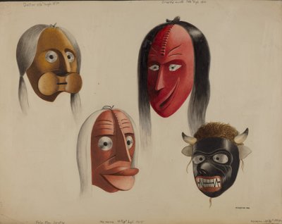 Masks, 1938 by Louis Plogsted