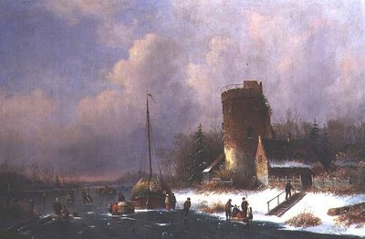 Dutch Winter Scene by Louis Smets