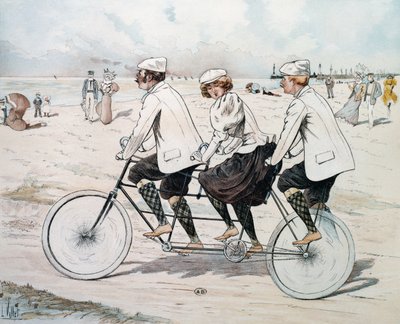 Three-Seater Tandem on Waterfront by Louis Vallet