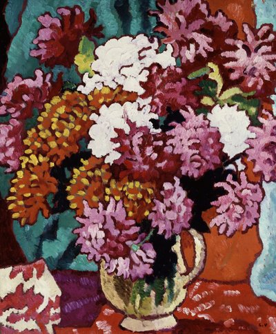 Vase of Dahlias by Louis Valtat