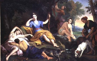 Diana Resting by Louis de (1654 1733) Boullongne