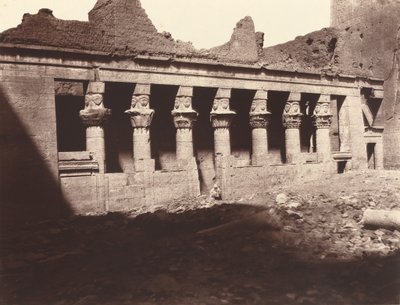 Philae, Inner Courtyard, West Colonnade by Louis de Clercq