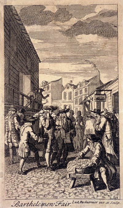 Bartholomew Fair, London, c1715 by Louis du Guernier