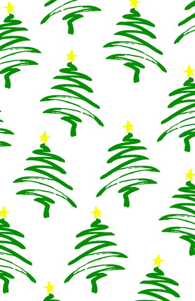 Funky Christmas Trees by Louisa Hereford