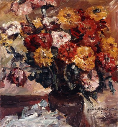 Zinnias by Lovis Corinth