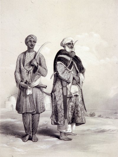 A Zemindar and a Puthan, 1844 by Lowes Dickinson
