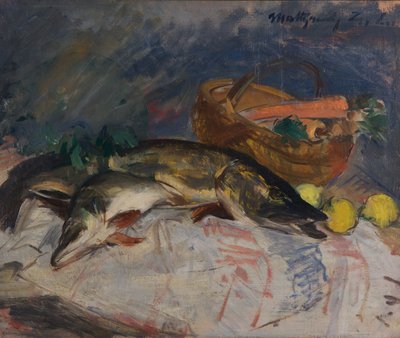 Still Life with Fish by László Mattyasovszky Zsolnay