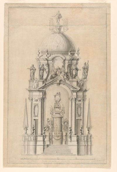 Elevation of a Royal Catafalque by Luca Arinelli