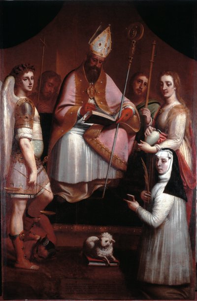 Saint Augustine of Hippo with Saints by Luca Cambiaso