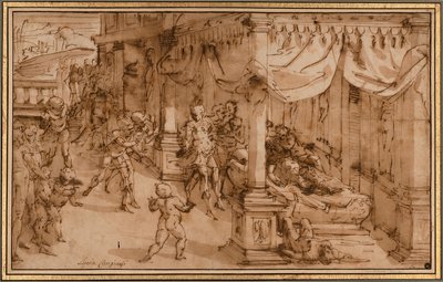 The Death of Cleopatra by Luca Cambiaso