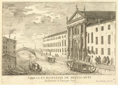 Church and Hospital of Mendicants (plate 35) by Luca Carlevariis