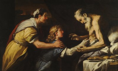 Isaac Blessing Jacob by Luca Giordano