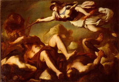 Minerva in the fight against Gigantes by Luca Giordano