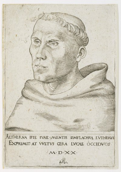 Martin Luther, Bust in Three-Quarter View by Lucas Cranach the Elder